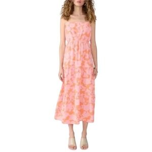 Floral‎ Tiered Midi Dress Sleeveless Strappy Casual Summer Sundress Size M NWT